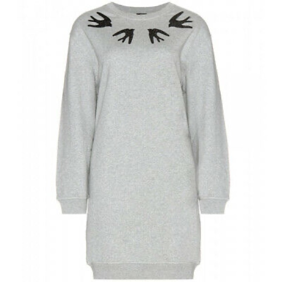 alexander mcqueen swallow sweater dress